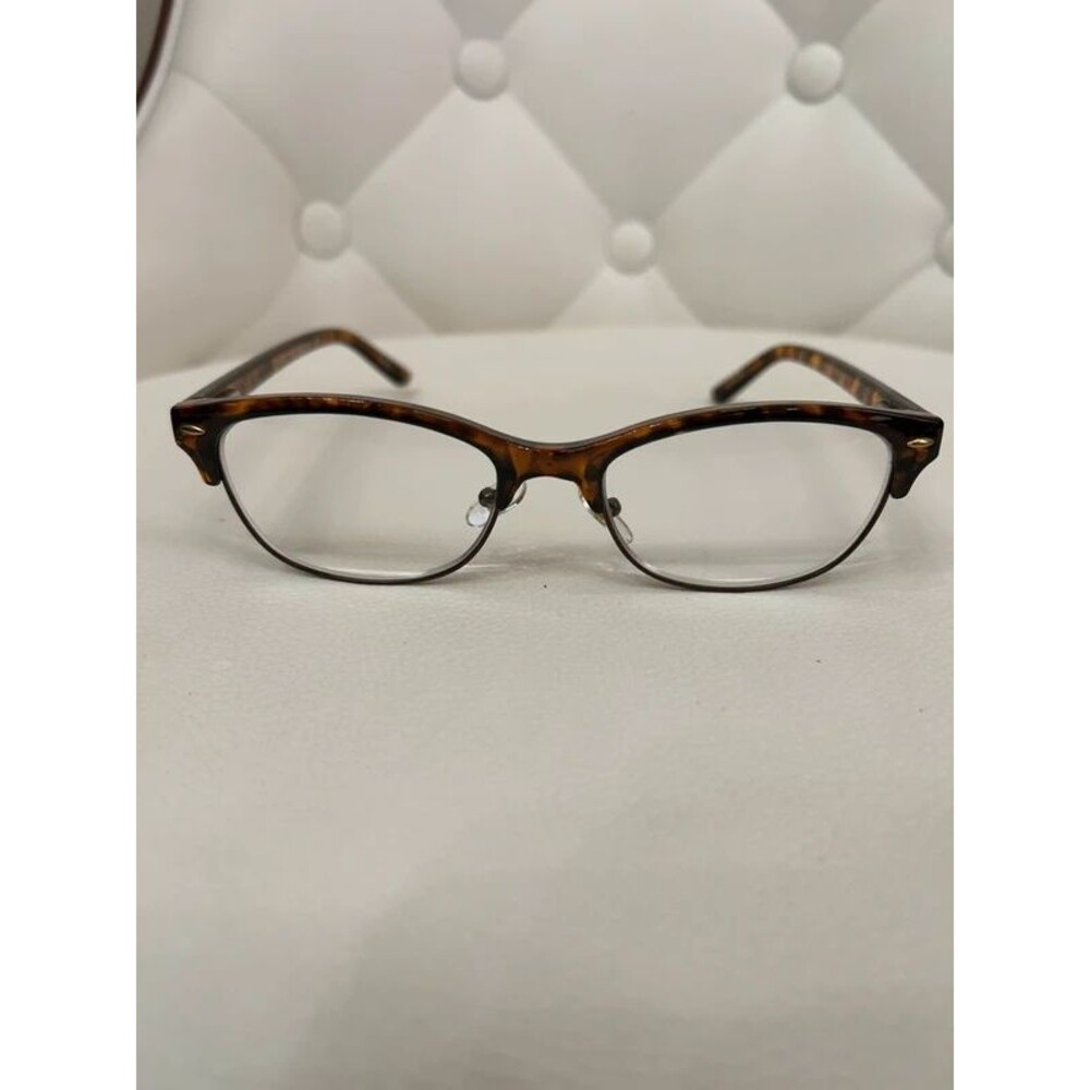 Foster Grant Cleo LO0118 Brown Tortoise Full Rim Plastic Frames 52-17-140 Readin